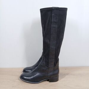 Nine West‎ Black Leather Knee High Riding Boots 1430